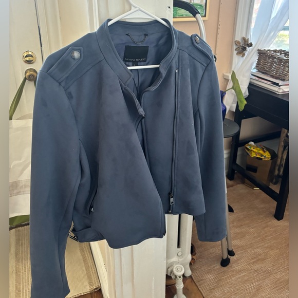 Banana Republic Vegan Suede Jacket Large - Picture 1 of 7